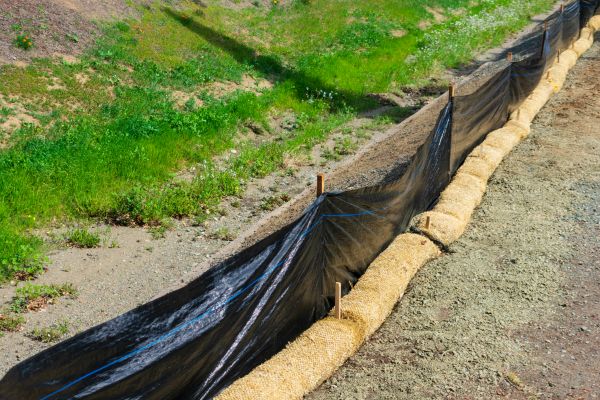 Straw Wattle Installation in Rotonda West