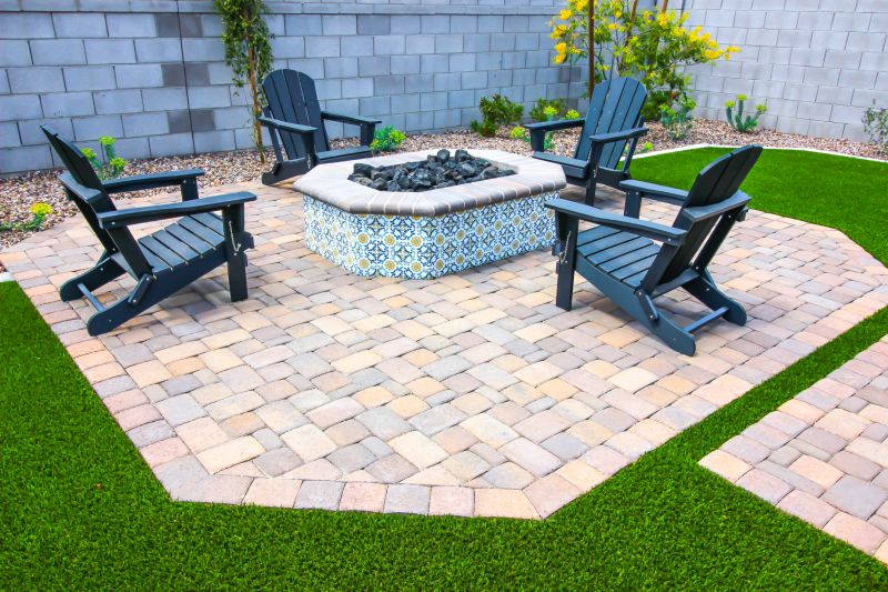 Patio with Built-In Features